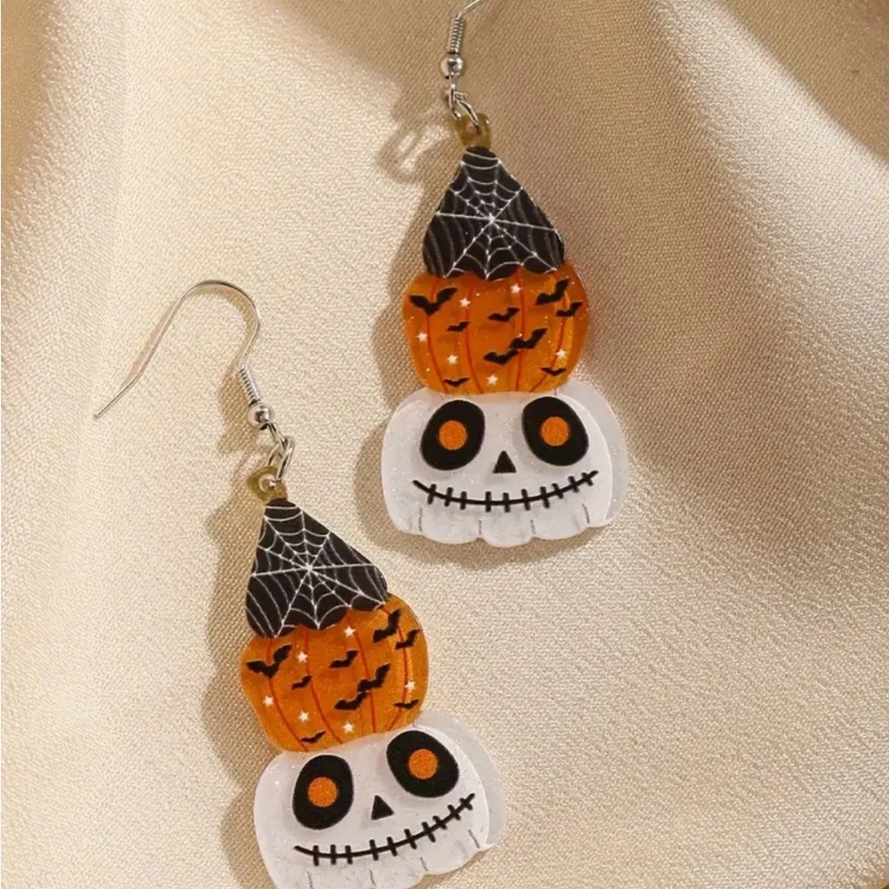 Halloween Pumpkin Dangle Earrings